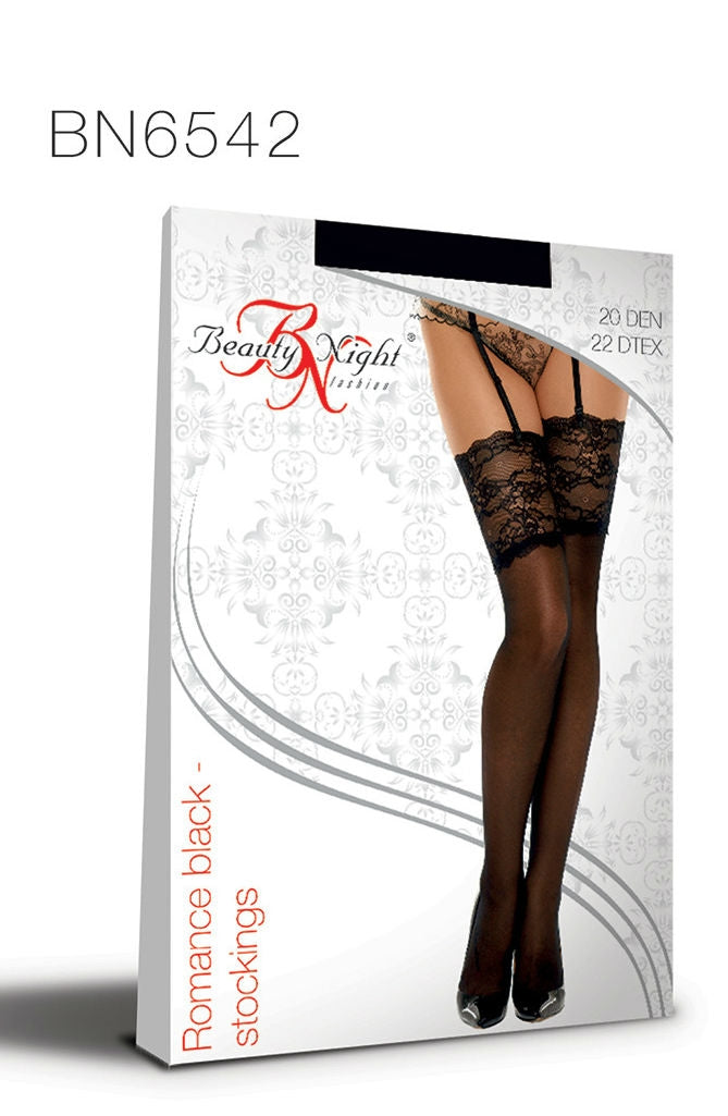 Beauty Night BN6542 Romance Stockings Black